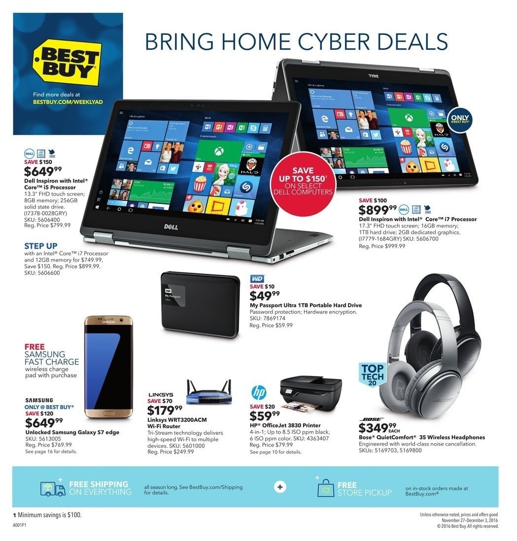 Best Buy Cyber Monday 2016 Ad
