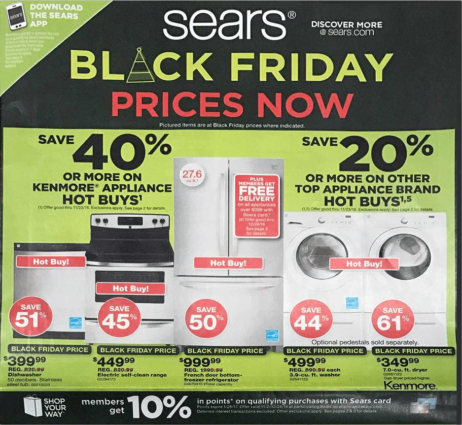 Sears 2016 Pre-Black Friday Ad - When Do Sears Black Friday Deals