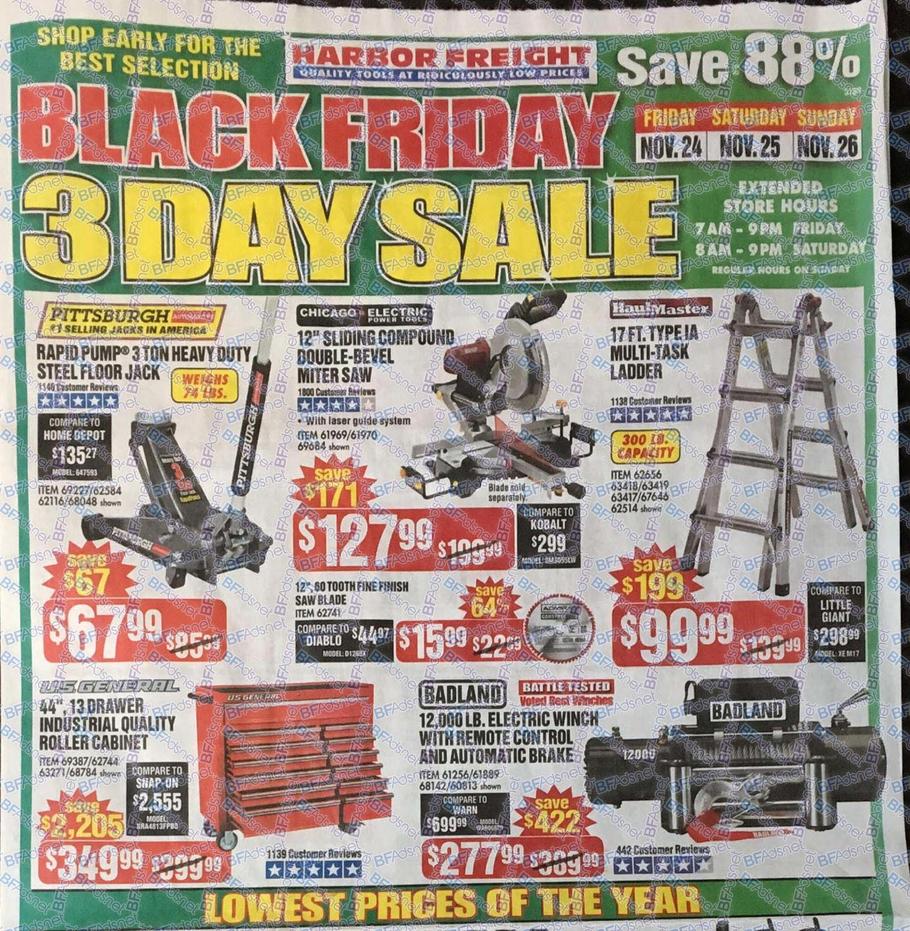 Harbor Freight Tools Black Friday 2017