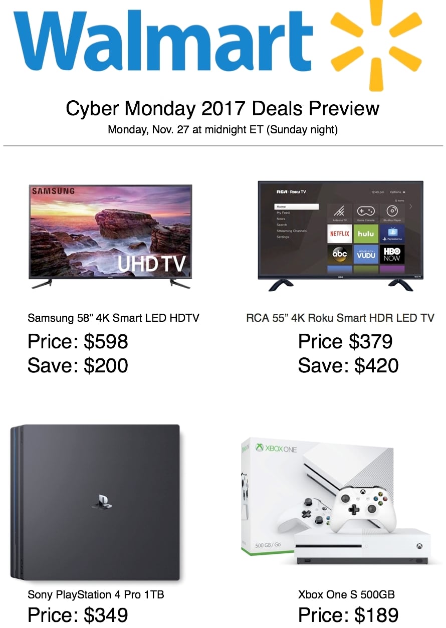 Walmart Cyber Monday 2017 Ad