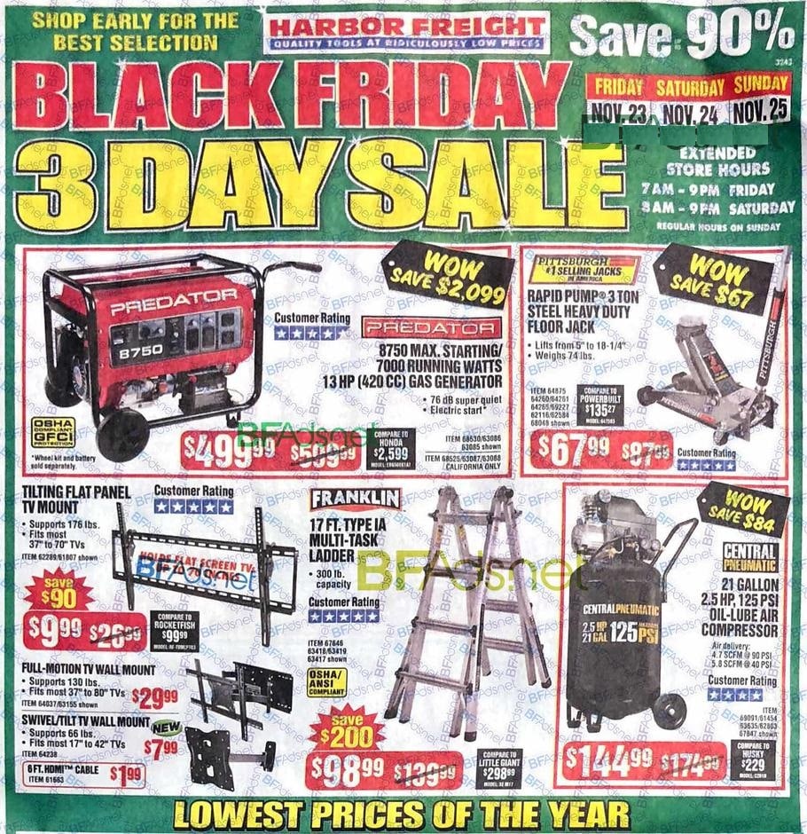 Harbor Freight Black Friday Ad 2018