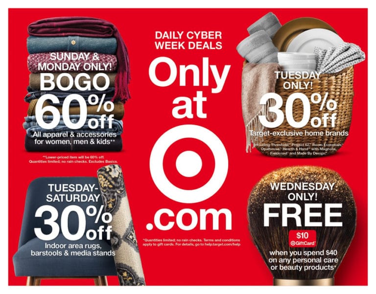 Target Cyber Monday 2018 Ad - What Time Can You Shop Online For Black Friday Target