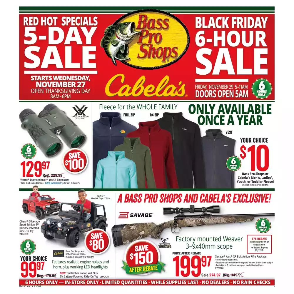Bass Pro Shops Black Friday Ad Sale 2019 - What Stewarts Shops Will Have Black Friday Flyers On Wednesday