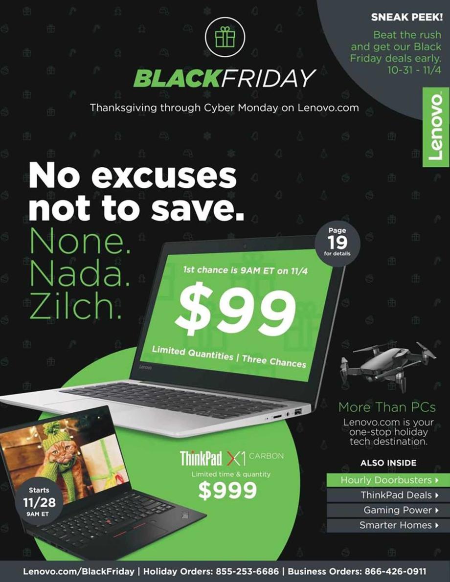 Lenovo Early Black Friday Ad 2019