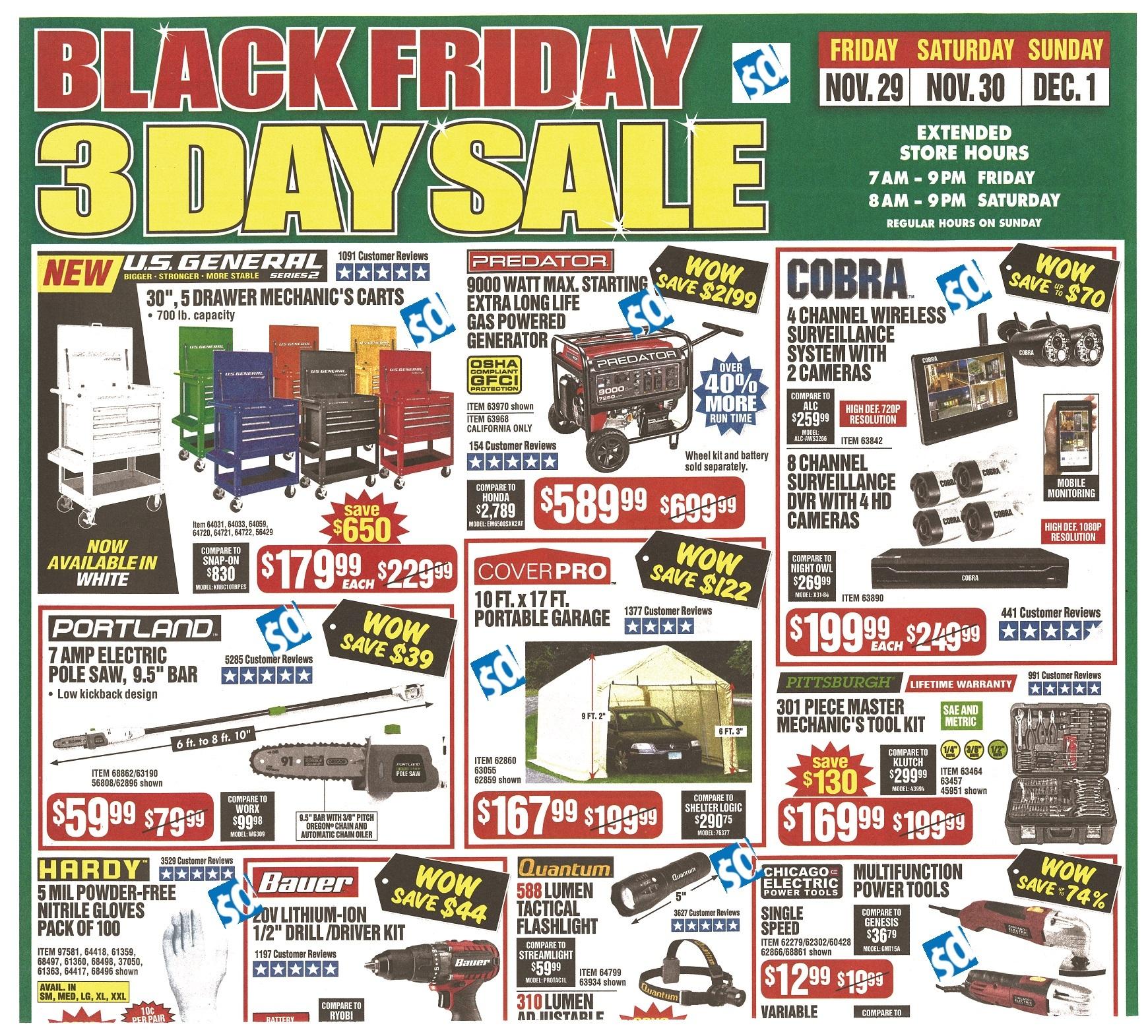 Harbor Freight Tools Black Friday Ad 2019 - Sale Live Now - What Stores Have Black Friday Deals.all Day