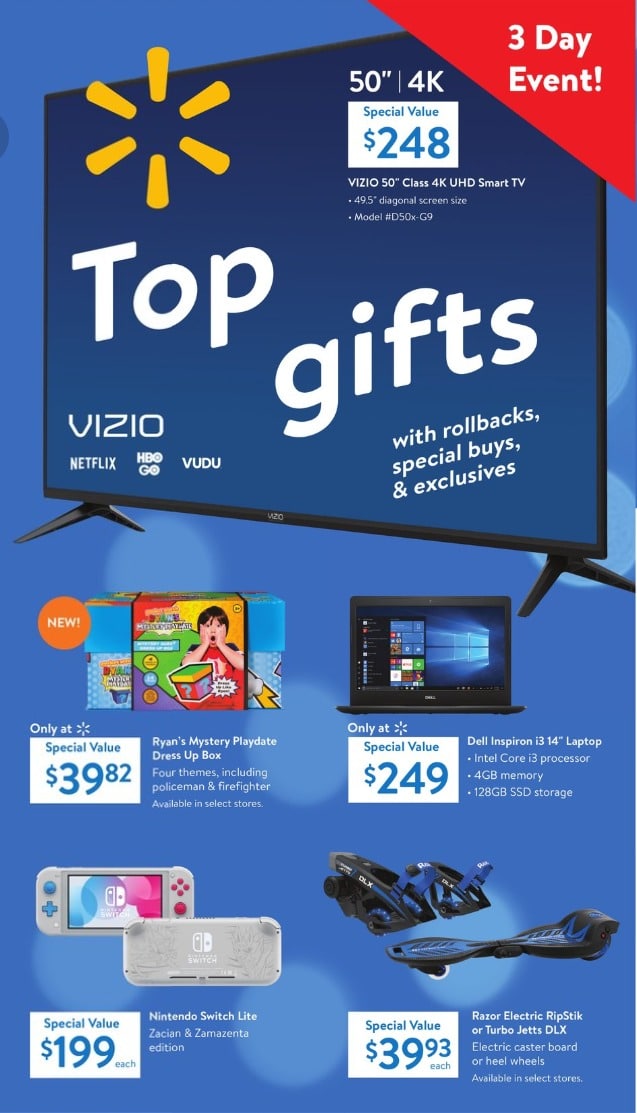 Walmart 3 Day Event 2019. Top Gifts