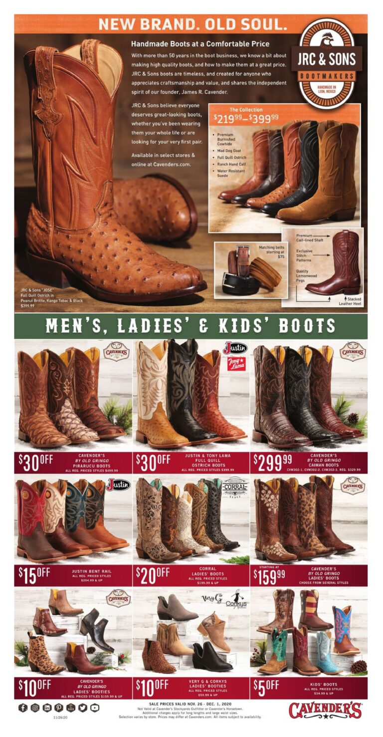 Cavender’s Black Friday Ad Sale 2020 - Does Lucchese Have Black Friday Deals