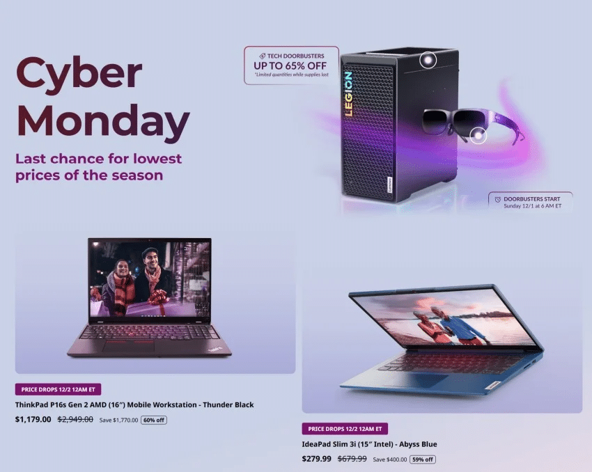 Lenovo Cyber Monday Deals 2024