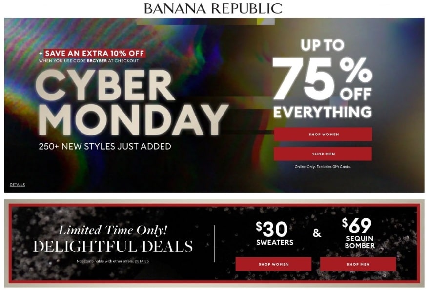 Banana Republic Cyber Monday Sale 2020