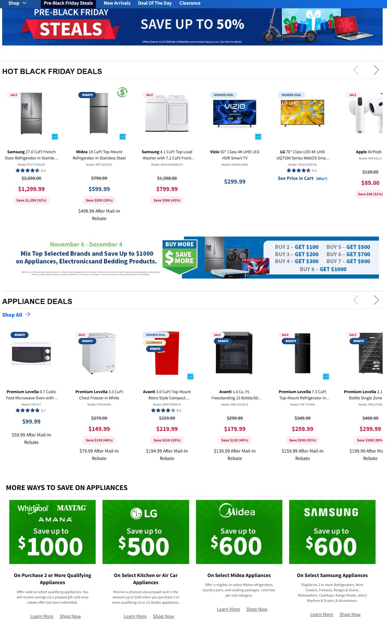 BrandsMart Pre-Black Friday Steals 2024