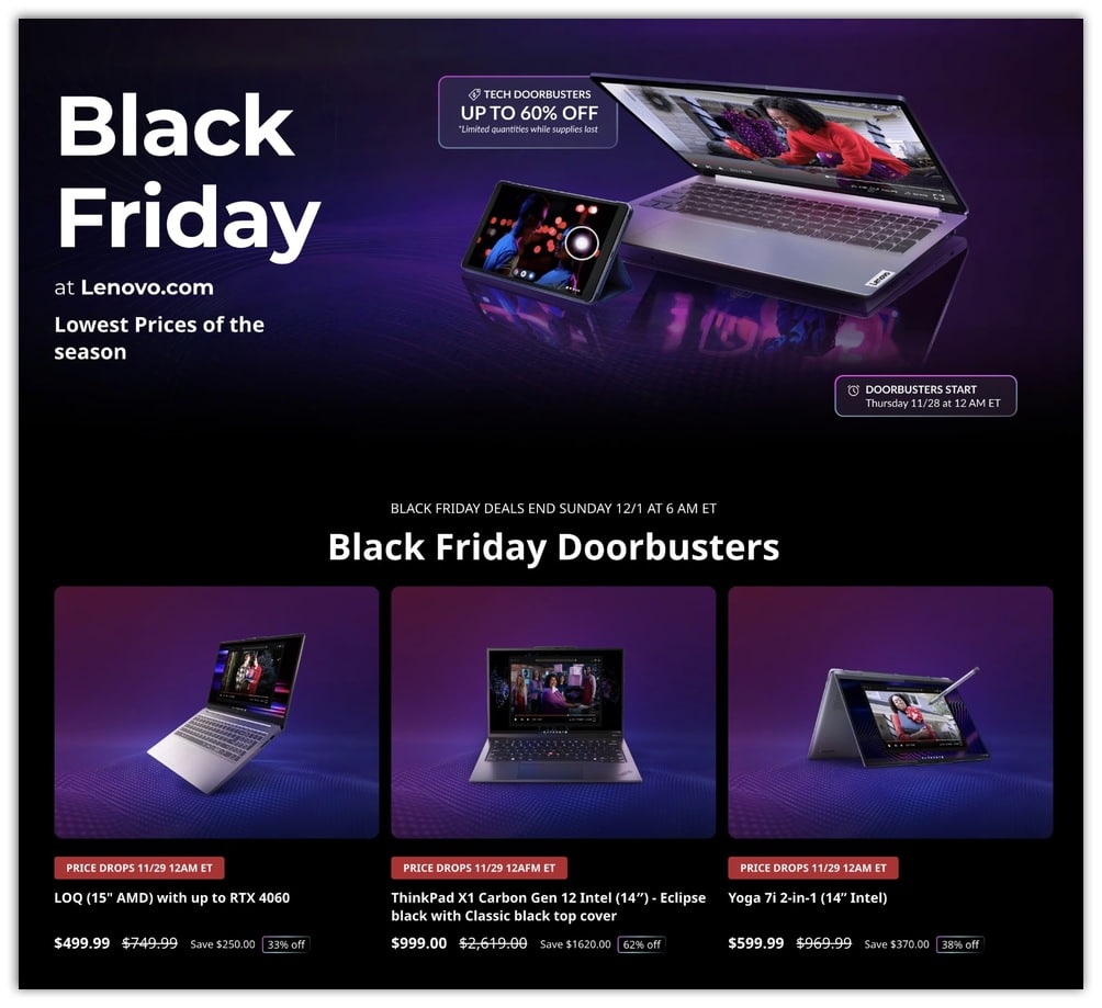Lenovo Black Friday Deals 2024