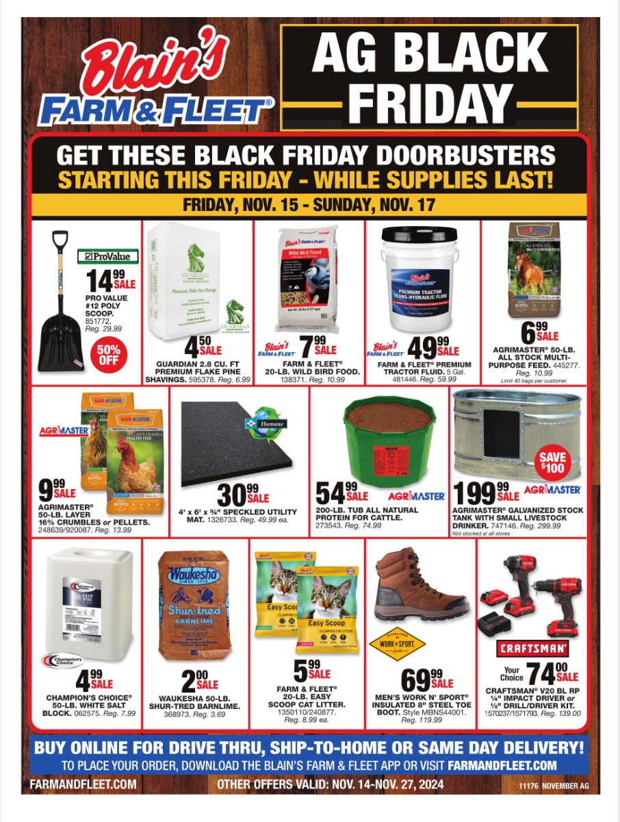 Blain's Farm & Fleet Pre-Black Friday Sales Ad 2024