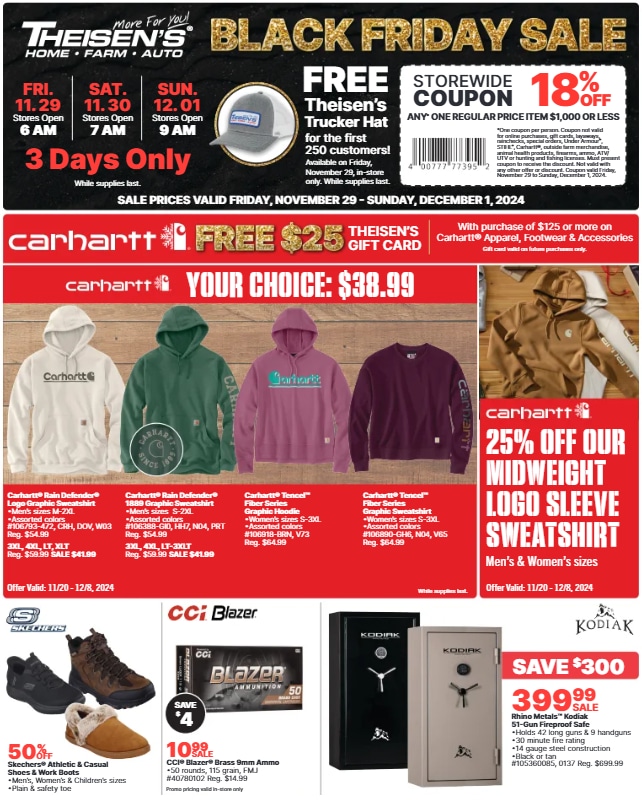 Theisen’s Black Friday 2024 Ad Sale