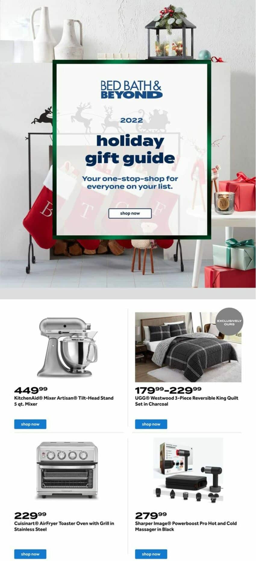 Bed Bath & Beyond Holiday Gift Guide 2022