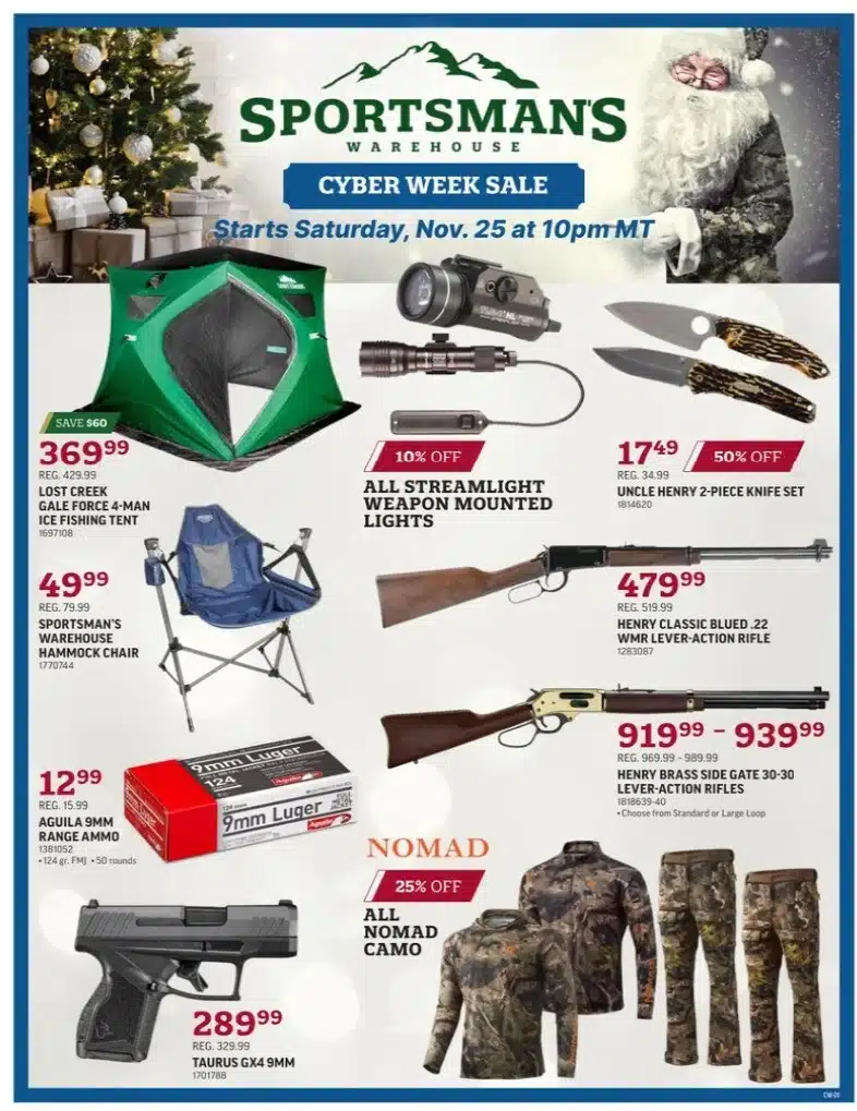 Sportsman's Warehouse Cyber Week Deals 2023
