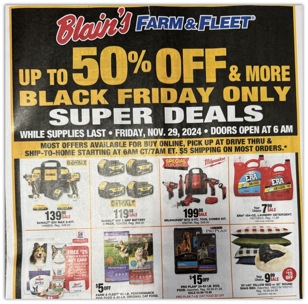Blain's Farm & Fleet Black Friday 2024 Sale Ad