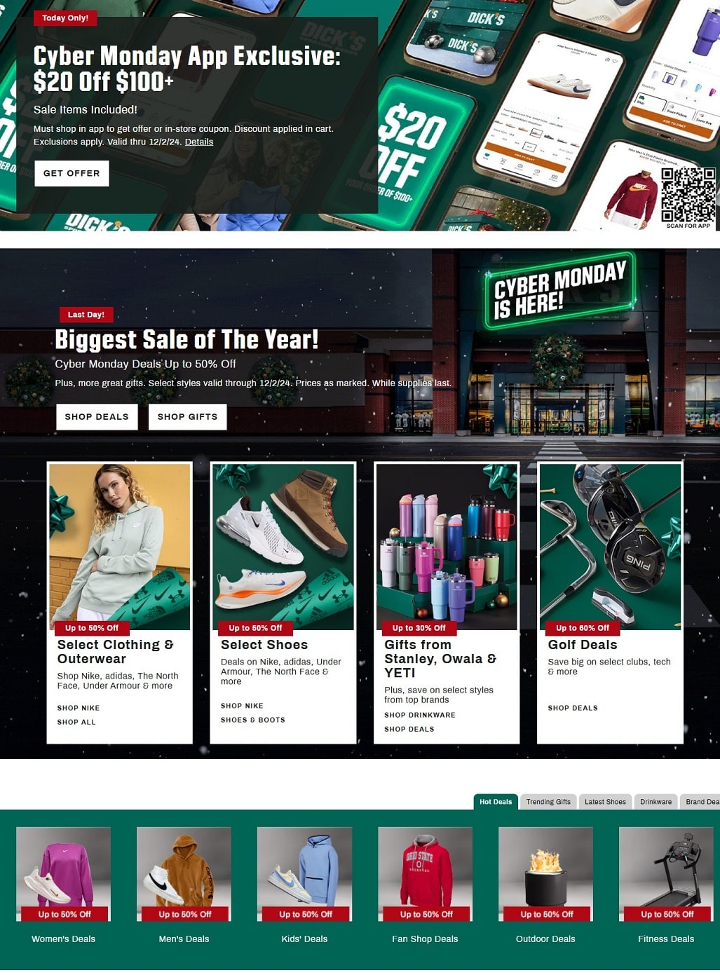 Dick's Sporting Goods Cyber Monday Deals 2024