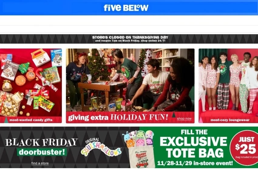 Five Below Black Friday Ad Sale 2025