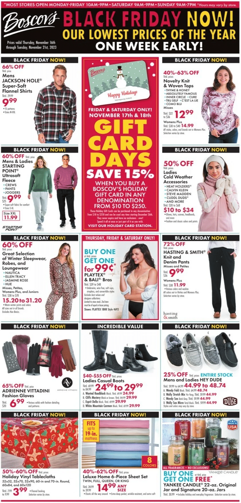 Boscov’s Pre-Black Friday Ad Sale 2023