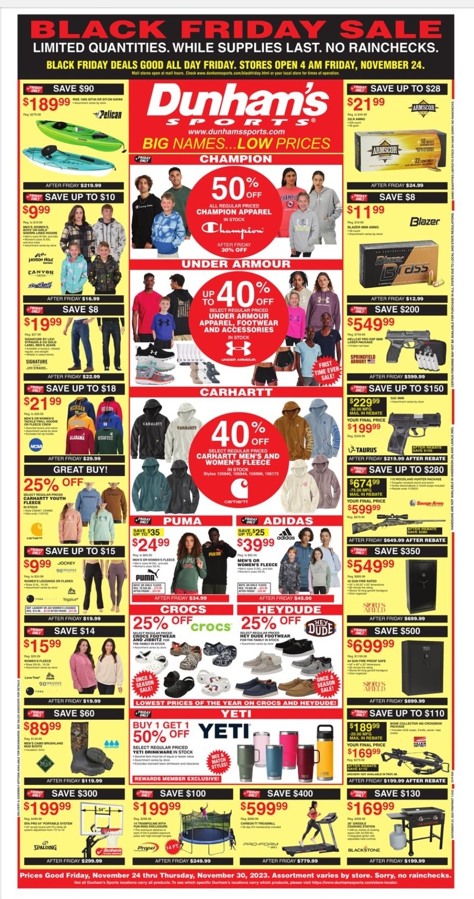 Dunham's Black Friday Sale Ad 2023