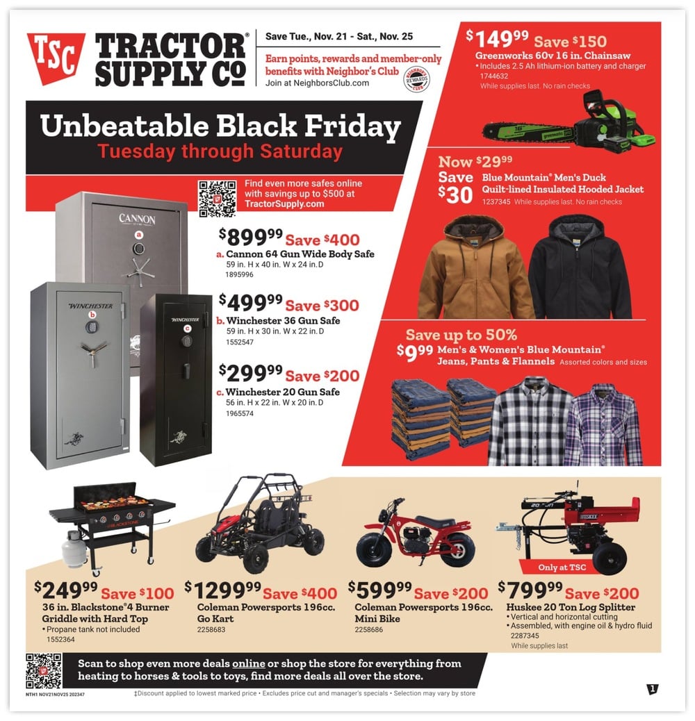 Tractor Supply Black Friday 2023 Sale Ad