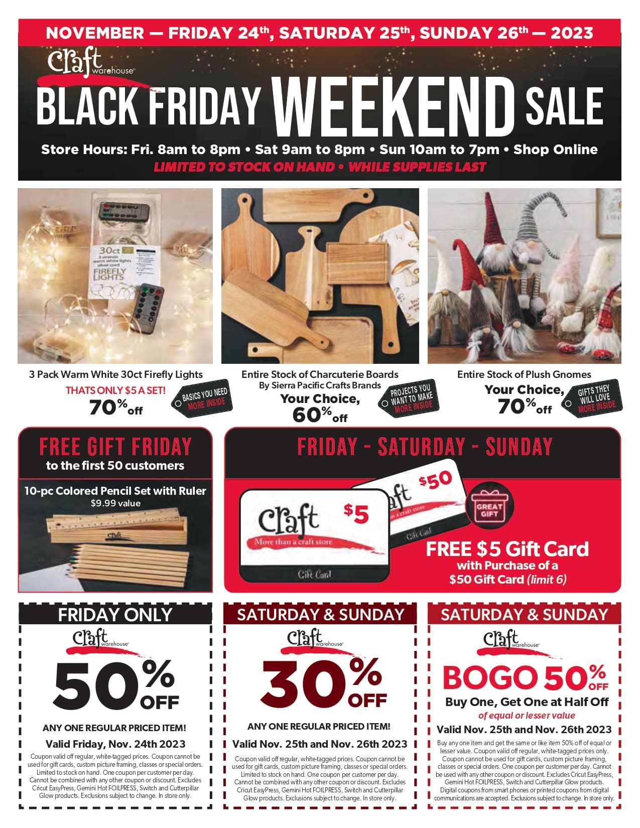 Craft Warehouse Black Friday Ad Sale 2023