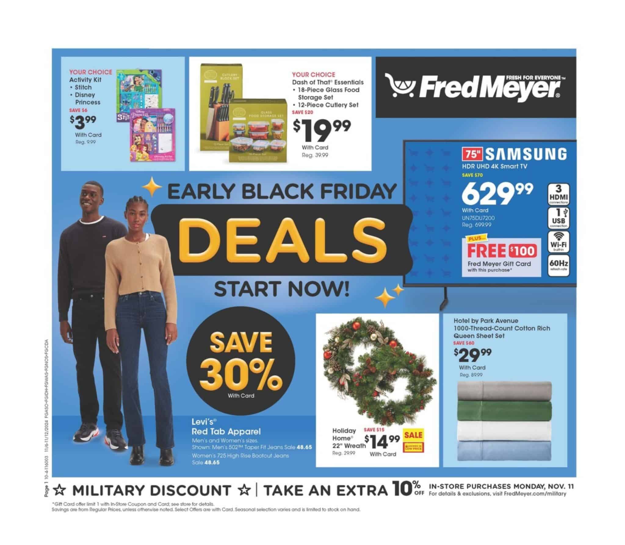 Fred Meyer Early Black Friday Ad Sale 2024