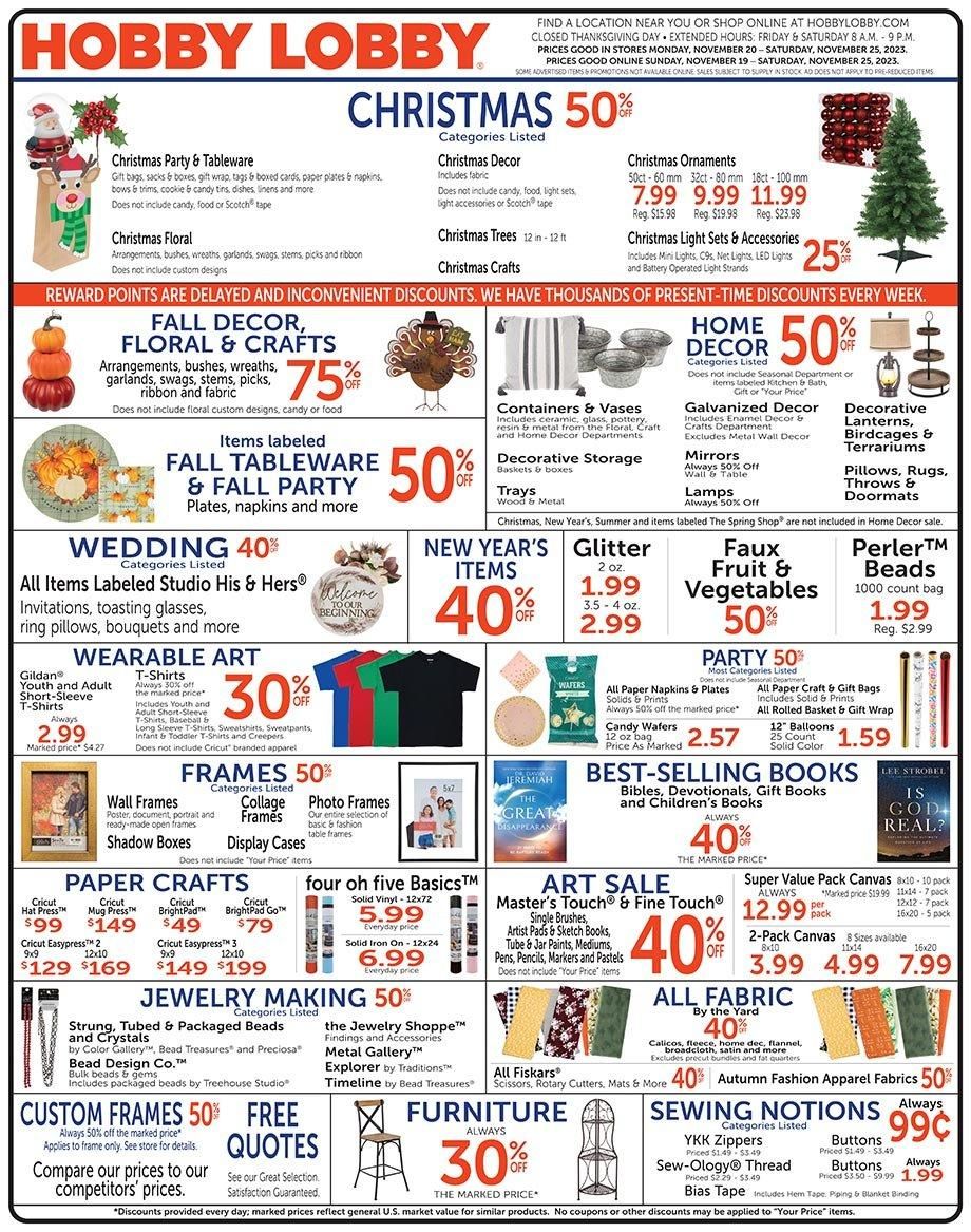 Hobby Lobby Black Friday 2023 Sale
