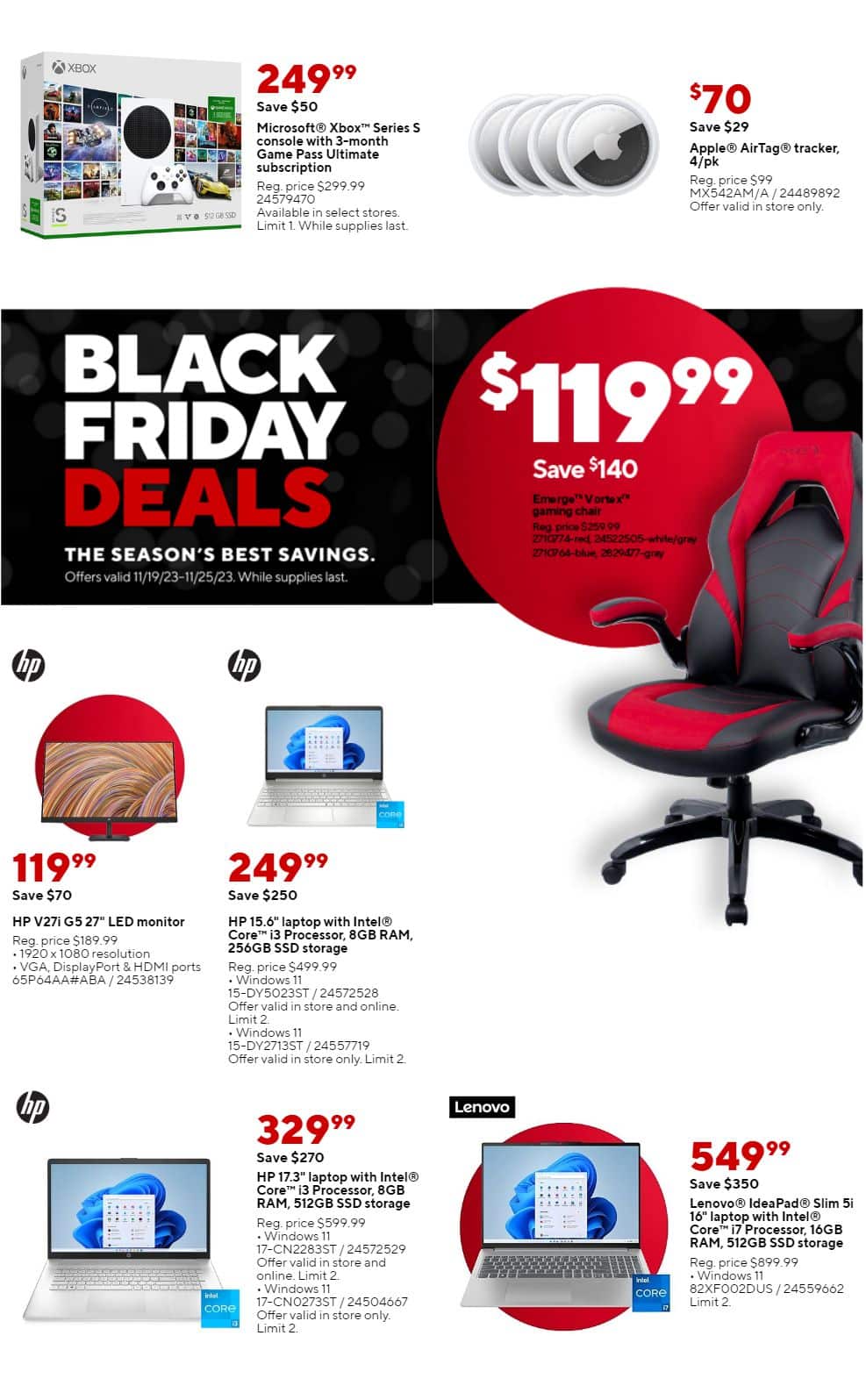 Staples Black Friday Sale Ad 2023