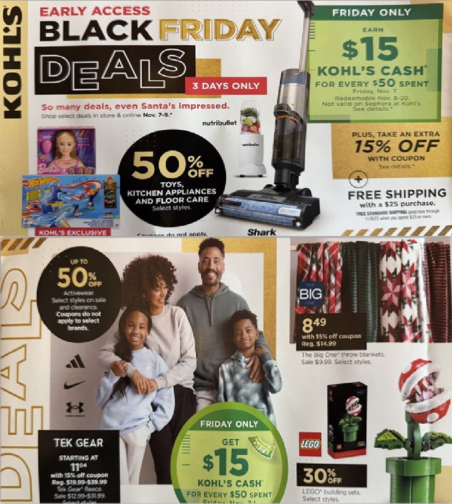 Kohl's Black Friday Early Access Ad 2025