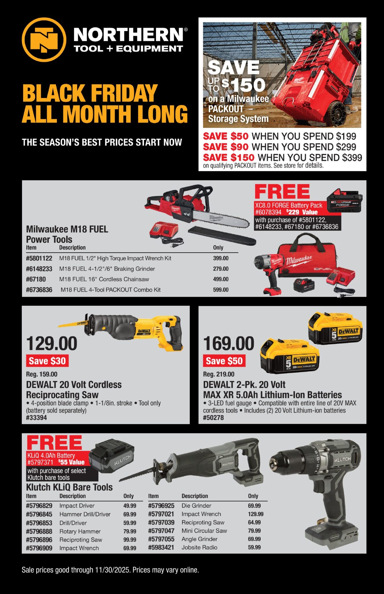 Northern Tool Black Friday Ad 2025