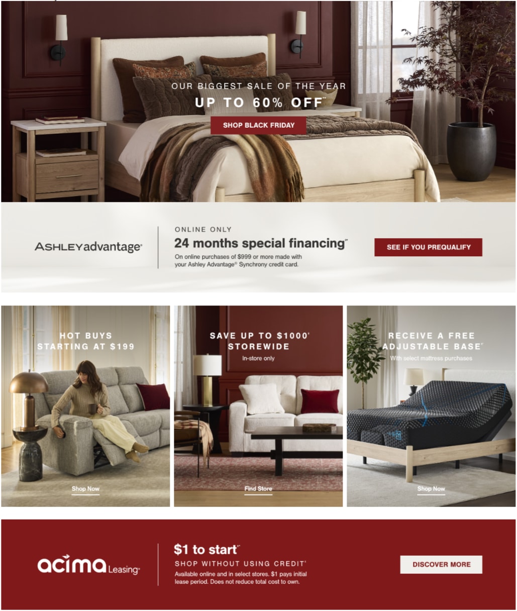 Ashley Furniture Black Friday Event 2025