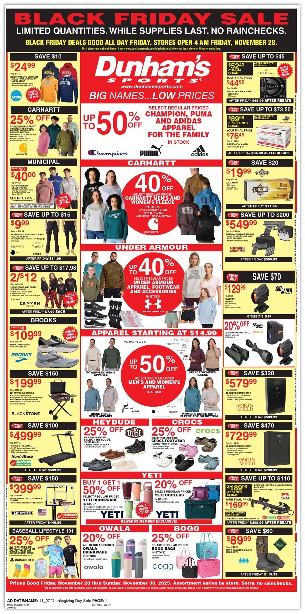 Dunham's Black Friday 2025 Ad Sale