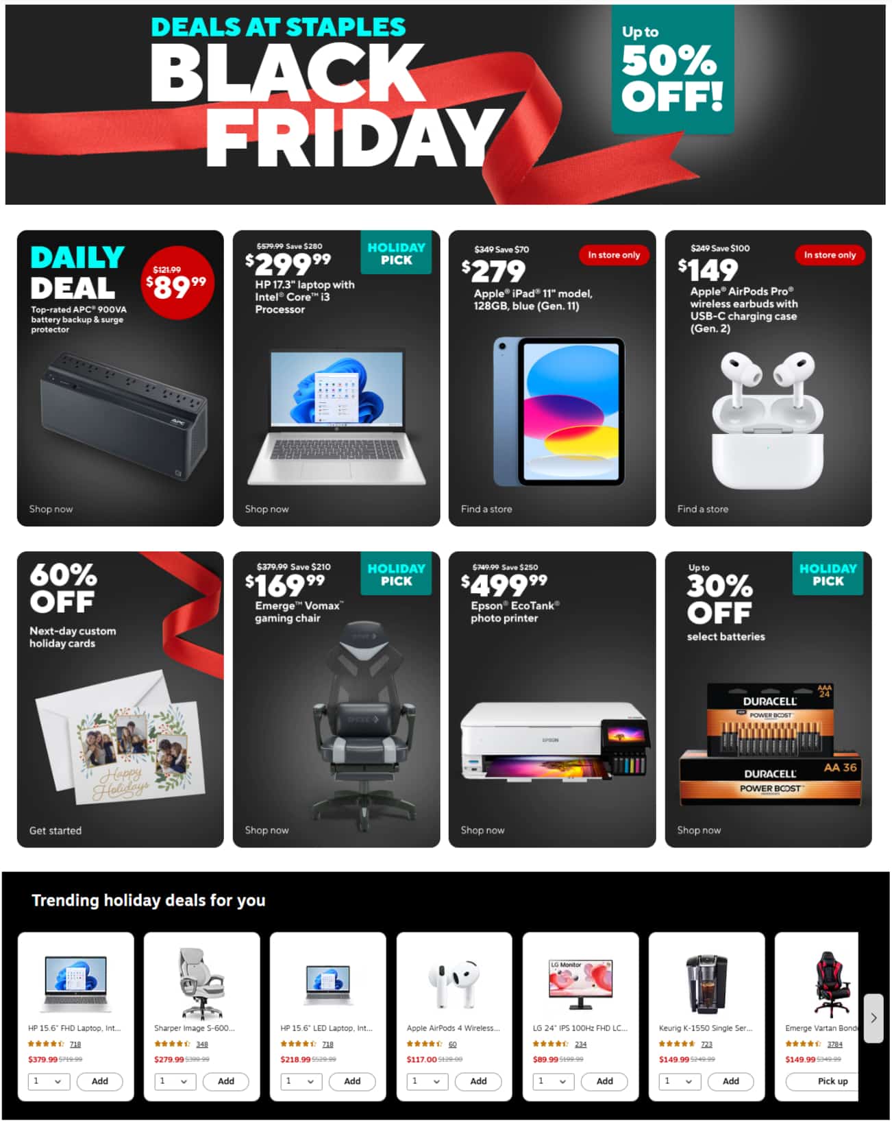 Staples Black Friday Sale Ad 2025