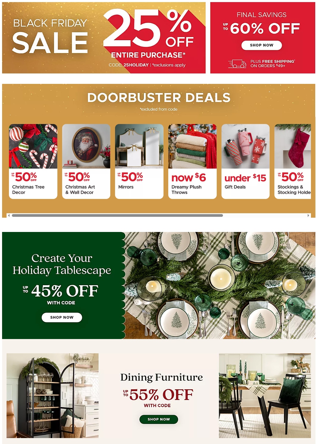 Kirkland's Black Friday Ad 2025