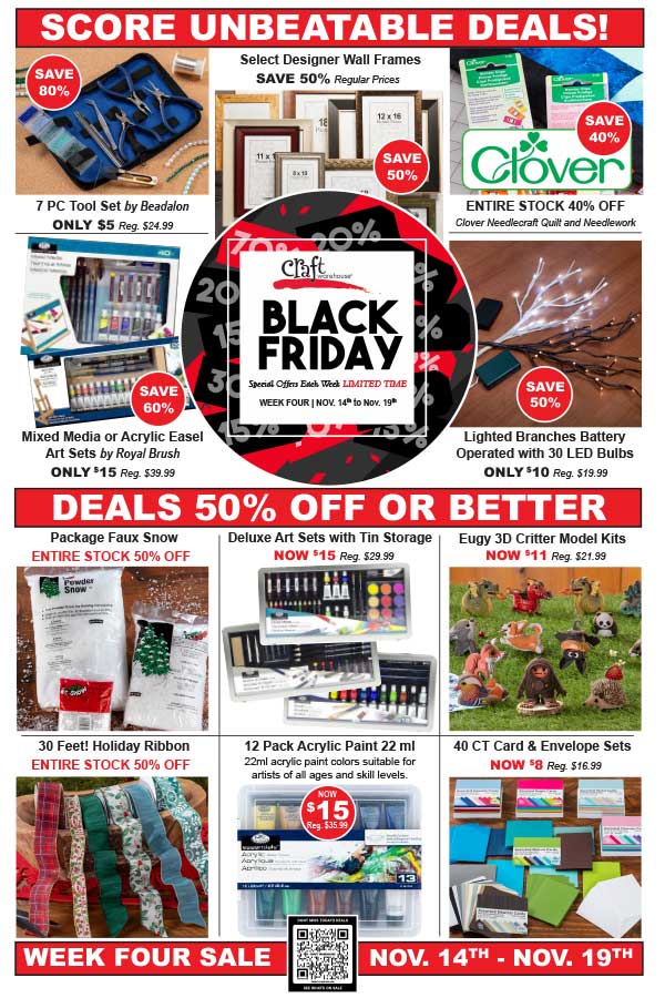 Craft Warehouse Early Black Friday Ad 2024