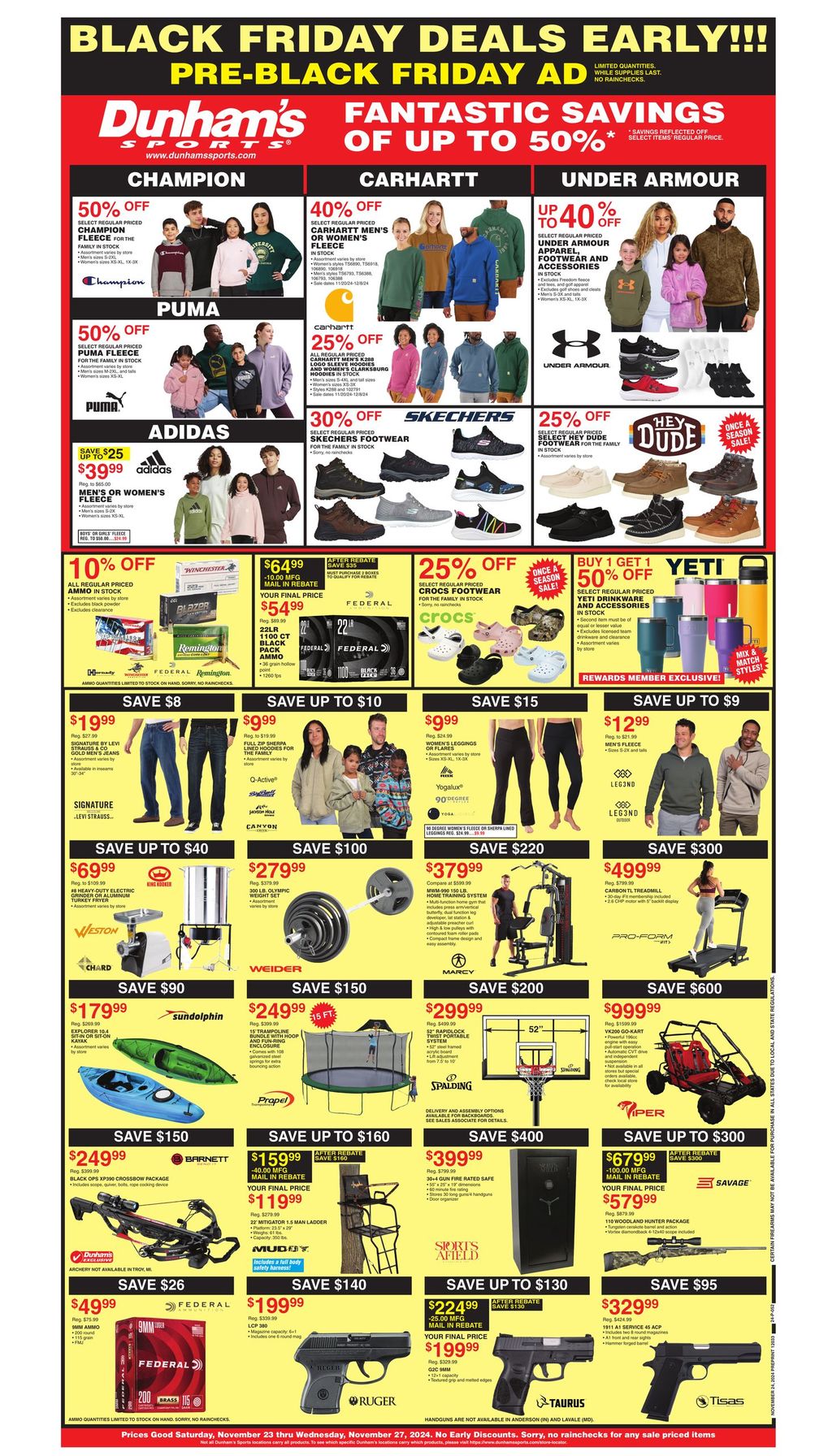 Dunham's Pre Black Friday Ad 2024