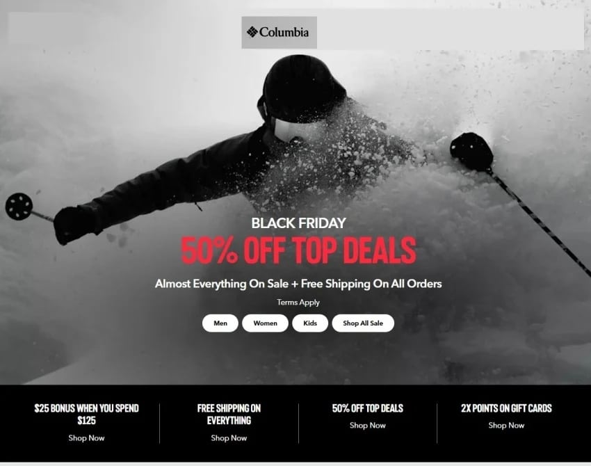 Columbia Black Friday Sale 2025