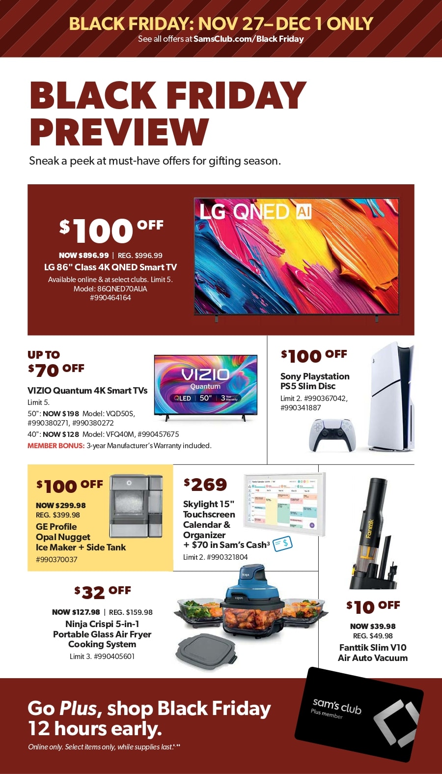 Sam's Club Black Friday 2025 Ad Sale -Sneak Peek