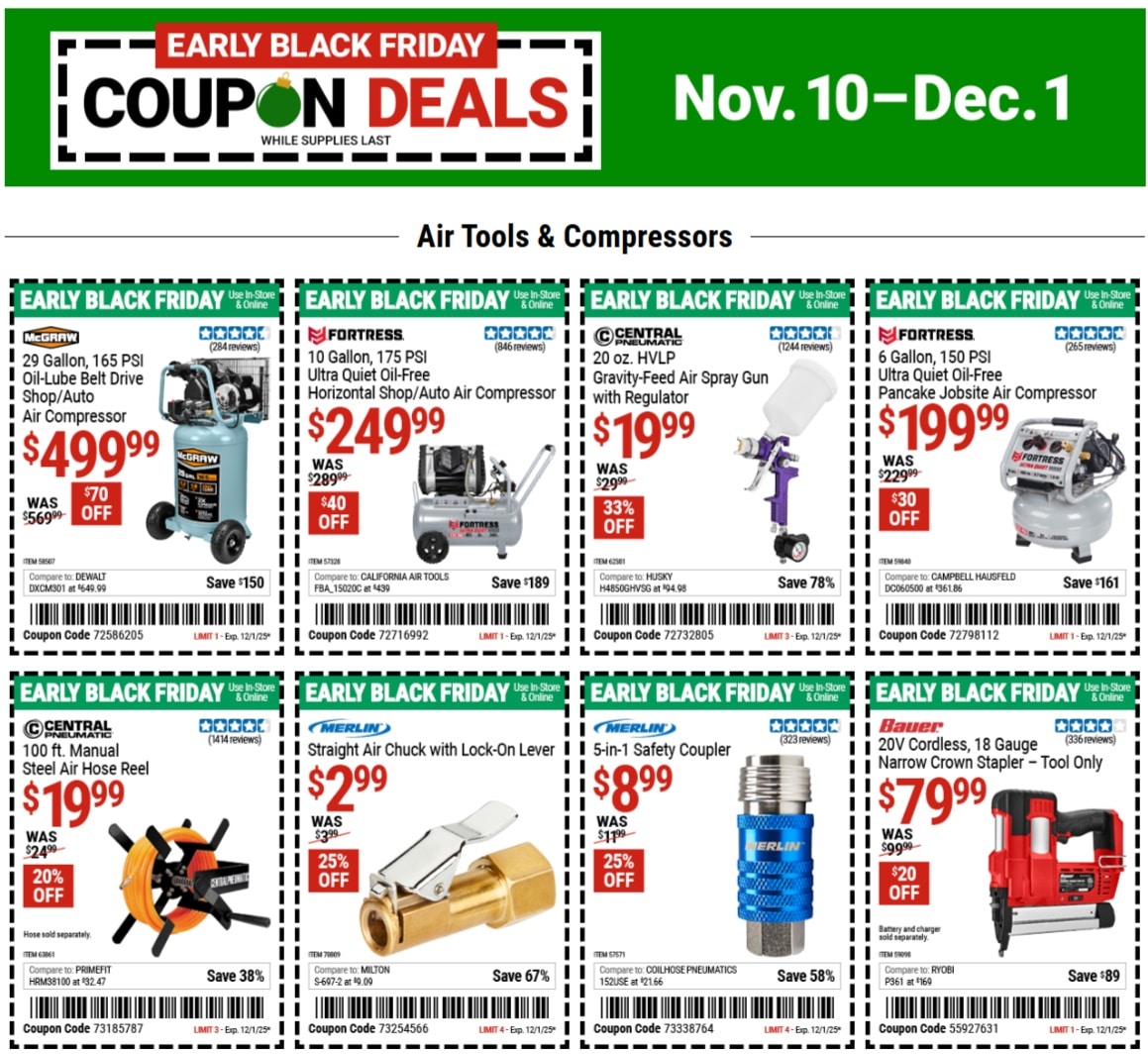 Harbor Freight Early Black Friday Deals 2025